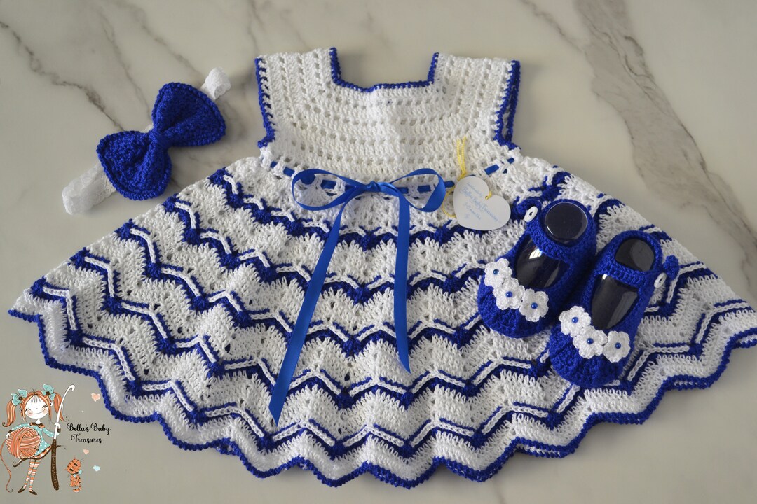 3-6 Baby Girl Crochet Dress Set | MakerPlace by Michaels 3-6 Baby Girl Crochet Dress Set | MakerPlace by Michaels